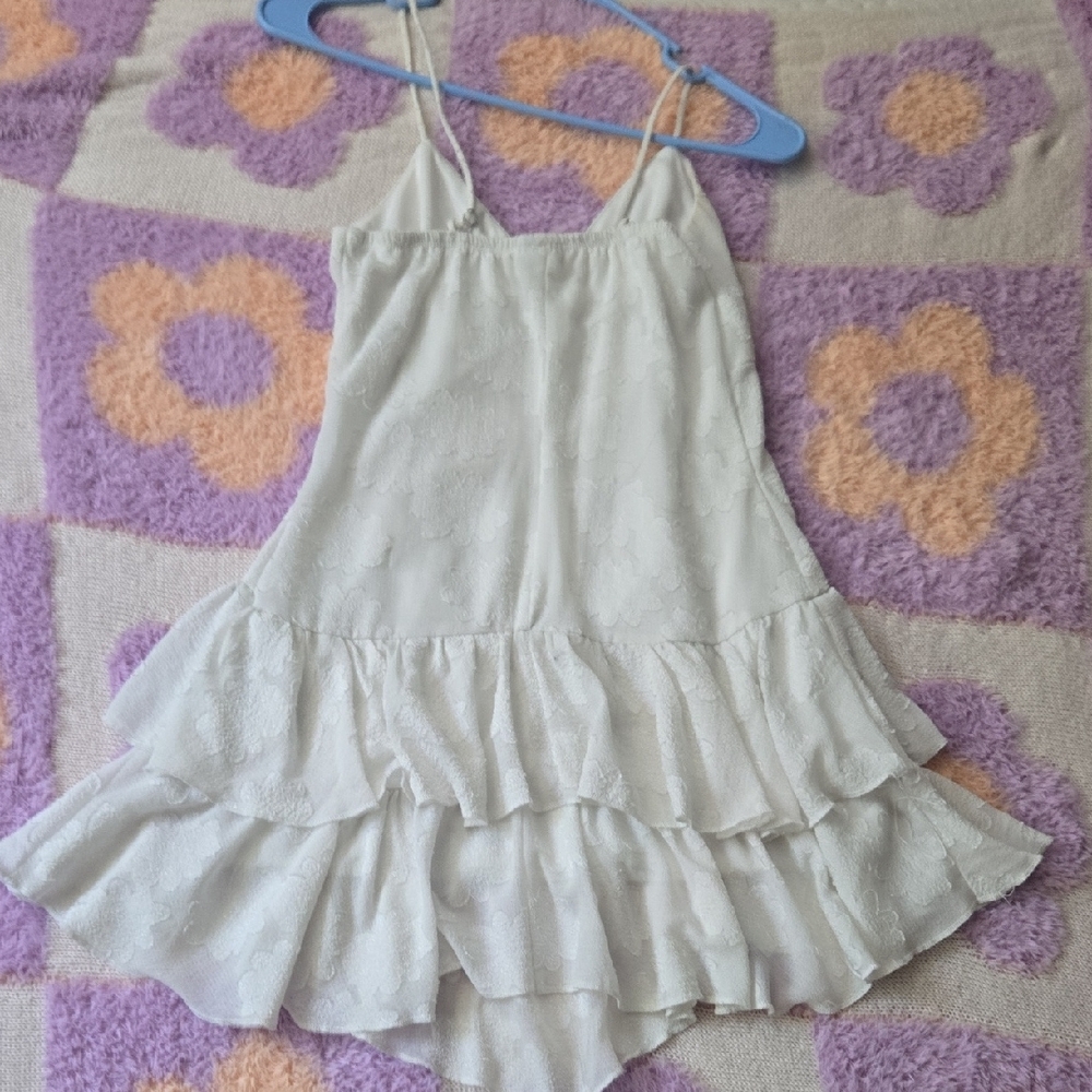 Wild Fable White Ruffled Dress - Picture 3 of 3